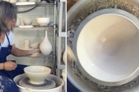 Throwing Shallow Wide Porcelain Bowl