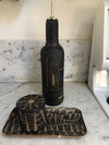 hand built olive oil bottle