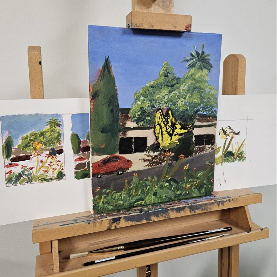 scrylic class student painting