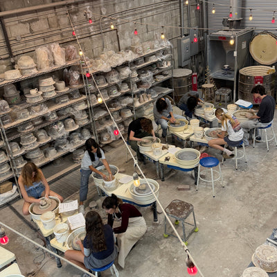 teen pottery wheel class at Echo Art Studio in West Los Angeles