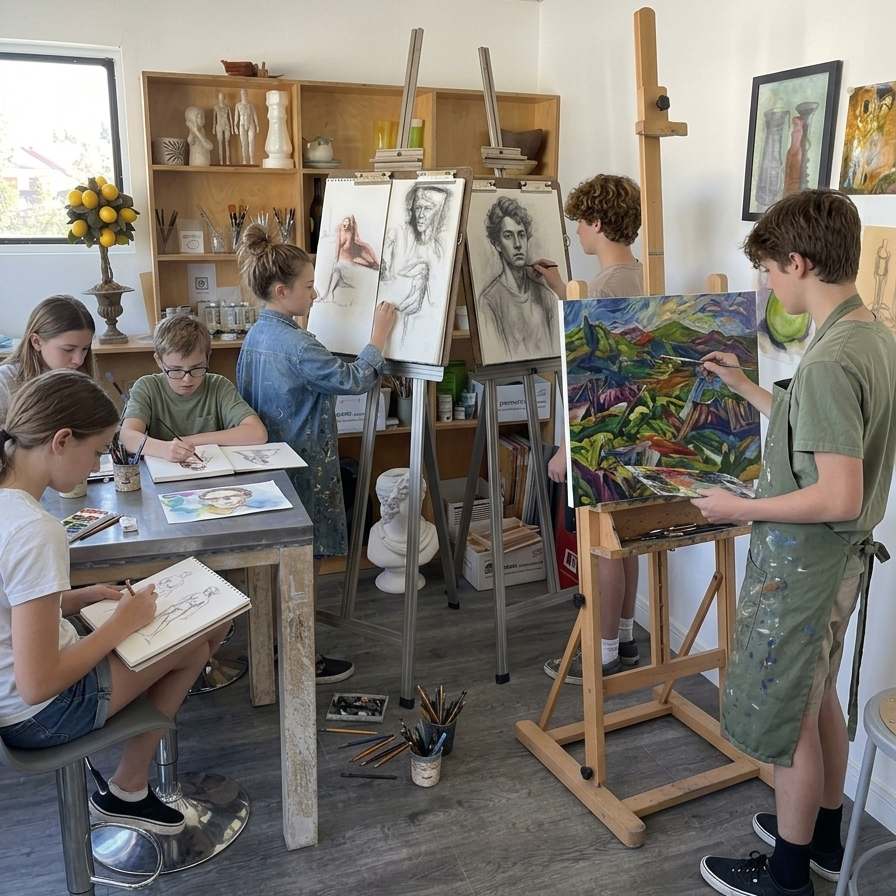 art lesson art camp Echo Art Studio Palms Los Angeles