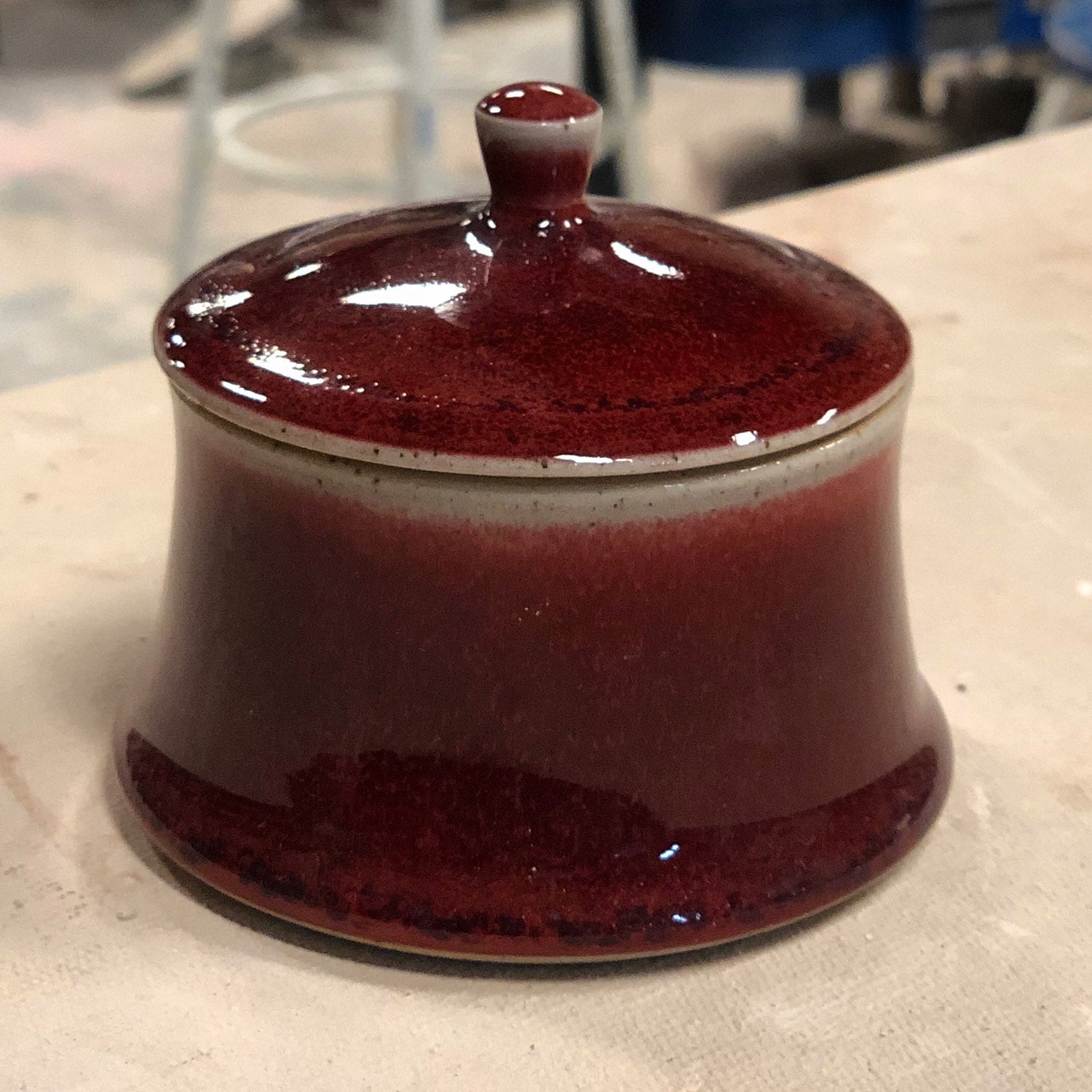 Copper red in reduction