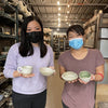 students finished pots